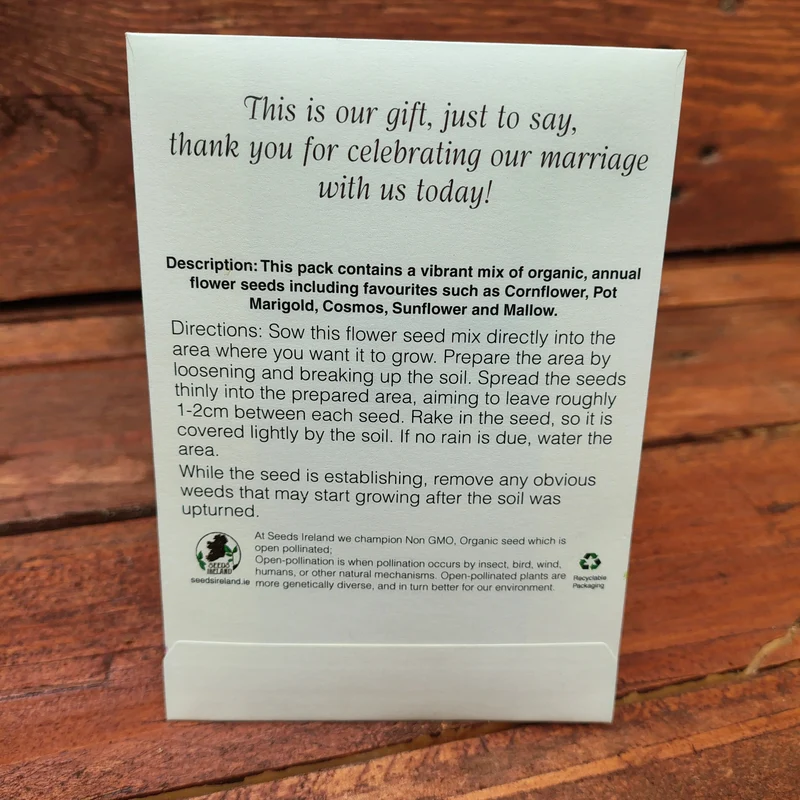 Wedding Favours - Personalised Seed Packs