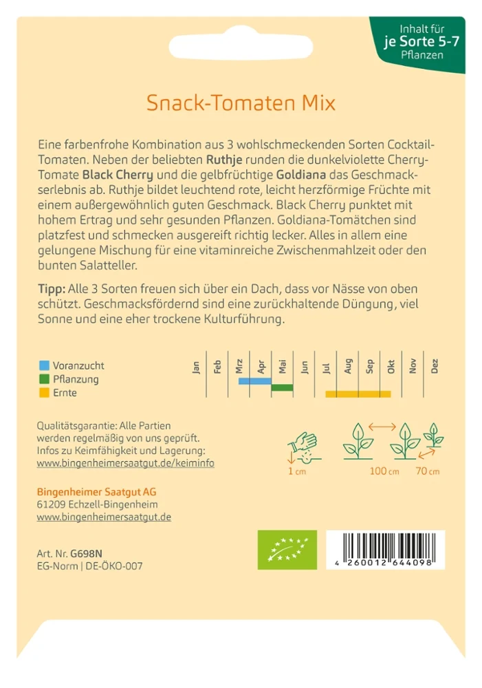 BIO Saatgut Snack-Tomaten Mix