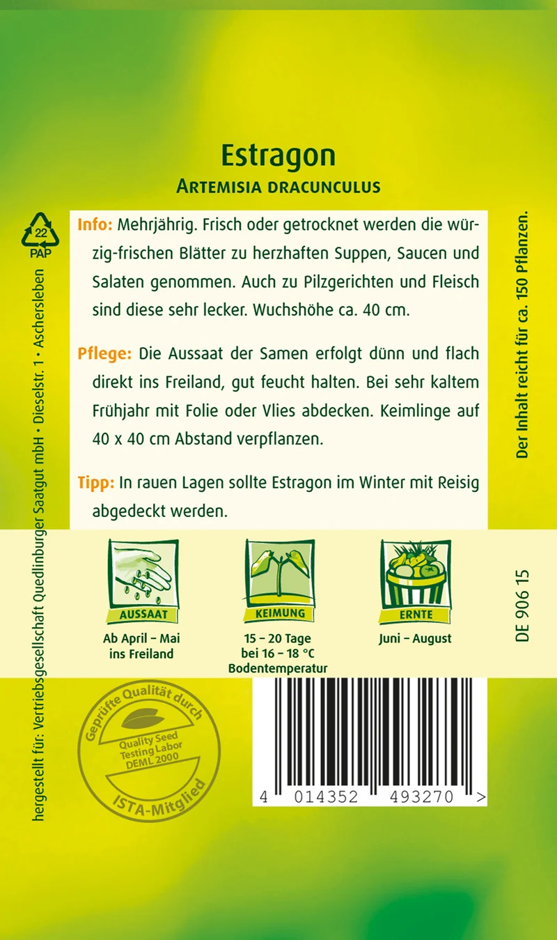Estragon Saatgut