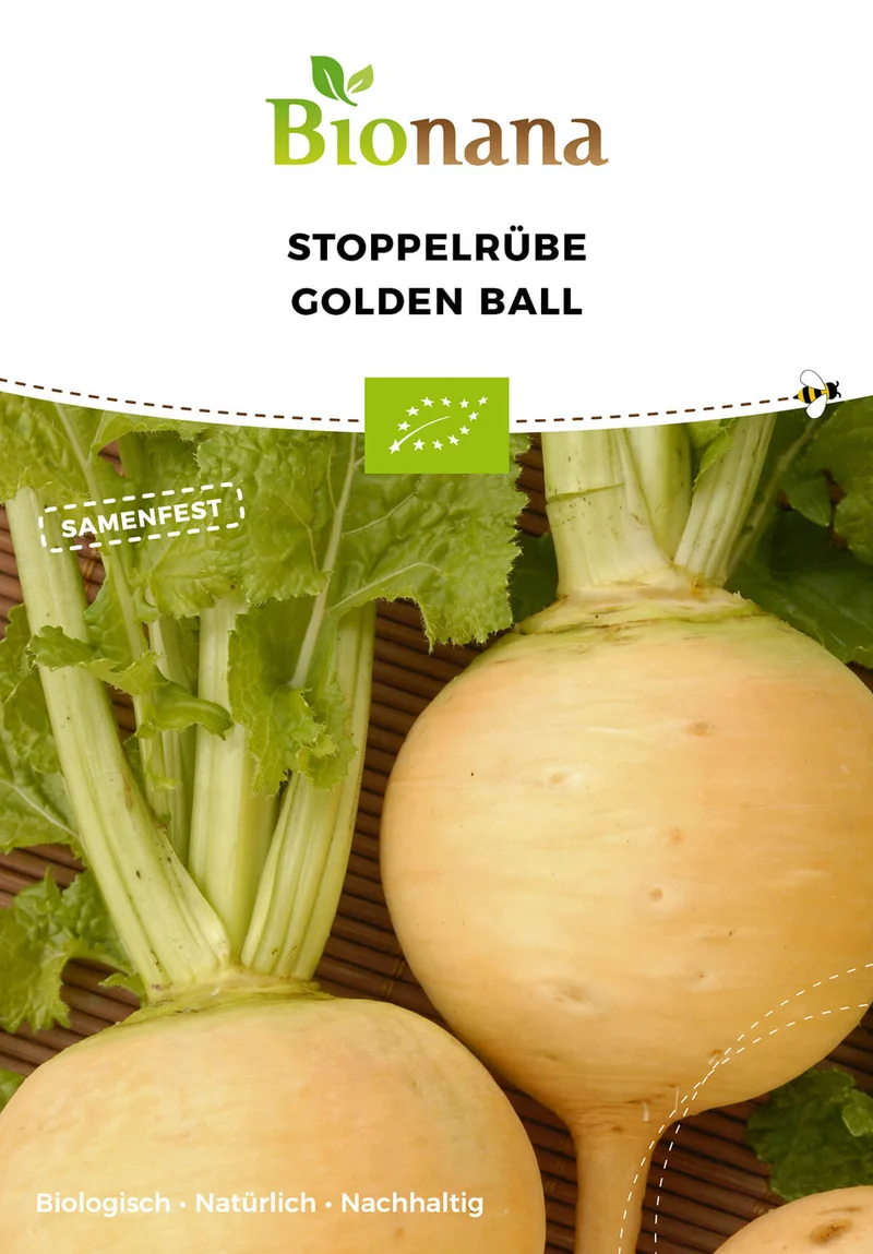 Stoppelrübe Golden Ball | BIO Rübensamen von Bionana [MHD 12/2023]