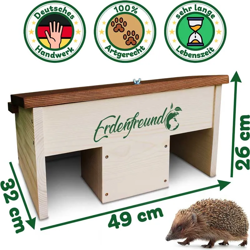 Igel-Futterhaus mit Wasser- und Futterplatz