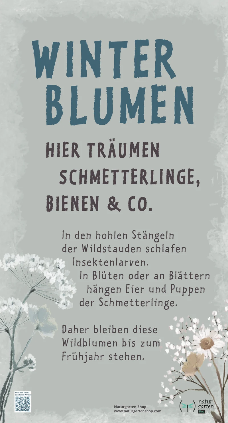 Metall-Schild "Winterblumen"