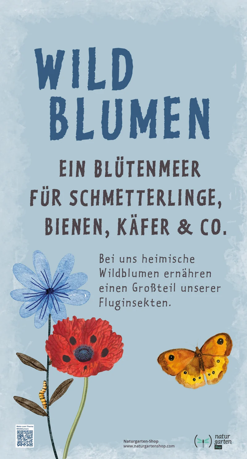 Metall-Schild "Wildblumen"