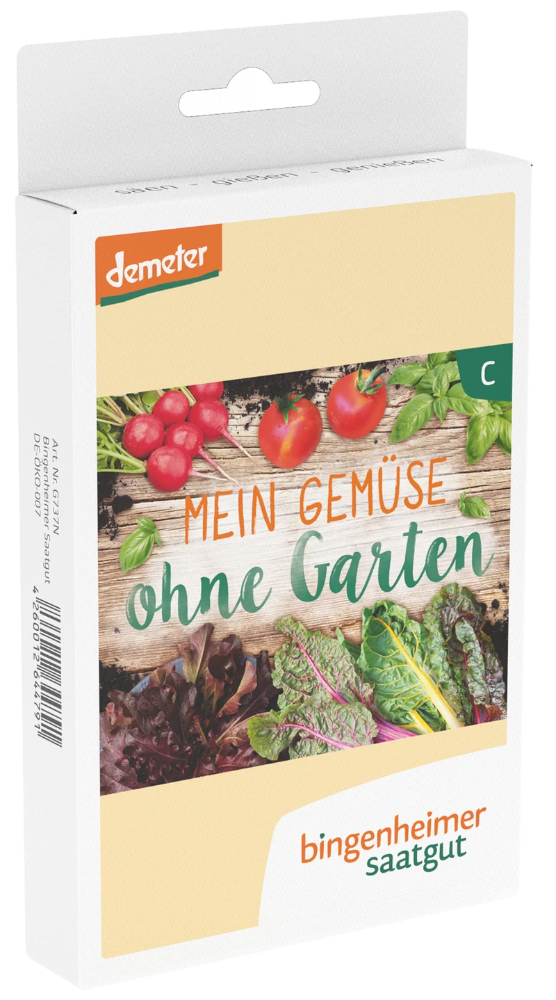 Mein Gemüse ohne Garten - Saatgutbox | BIO Samen-Sets von Bingenheimer Saatgut