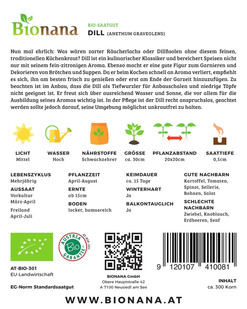 Dill Leipzig | BIO Dillsamen von Bionana [MHD 12/2024]