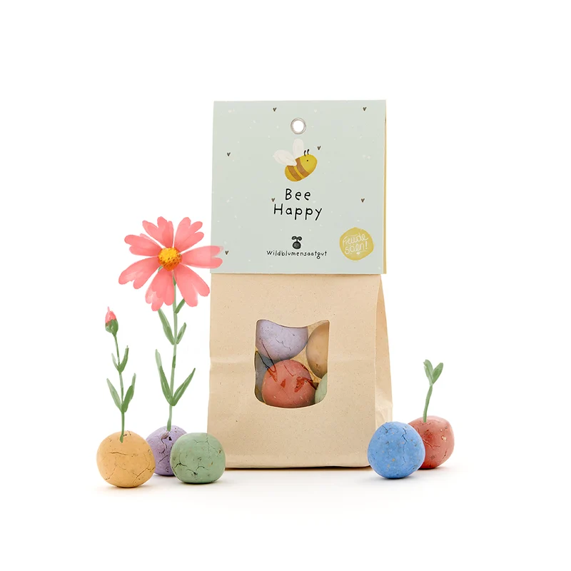 Bee Happy - Bunte Blumenmurmeln
