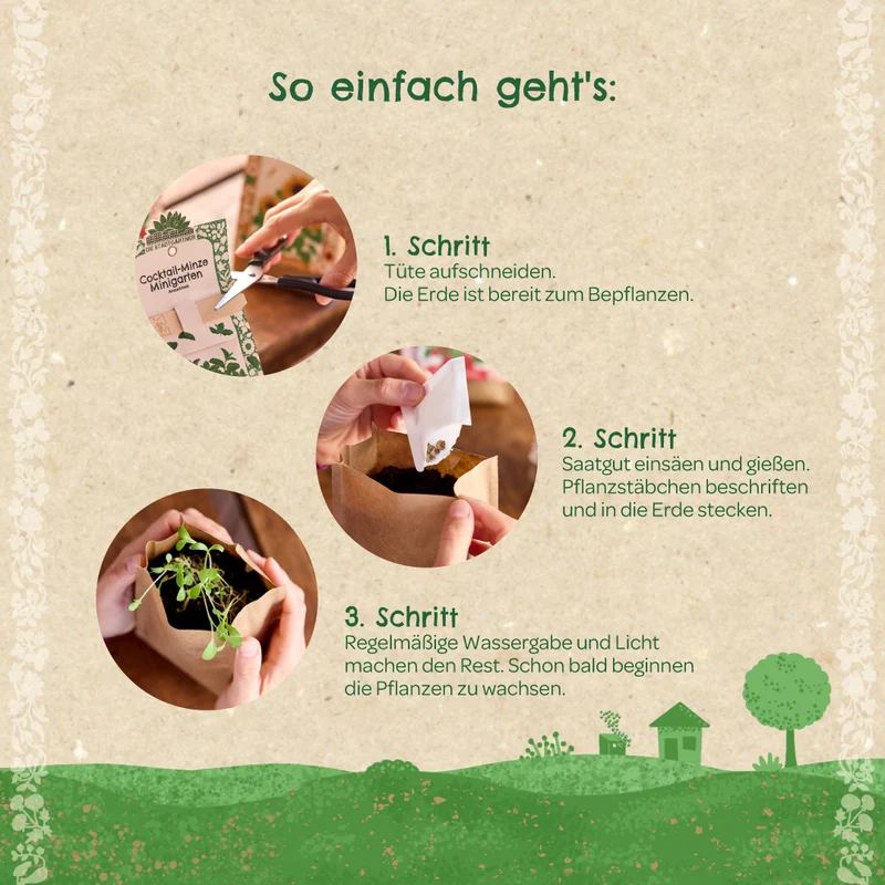 Anzuchtset – Minigarten Cocktail Minze