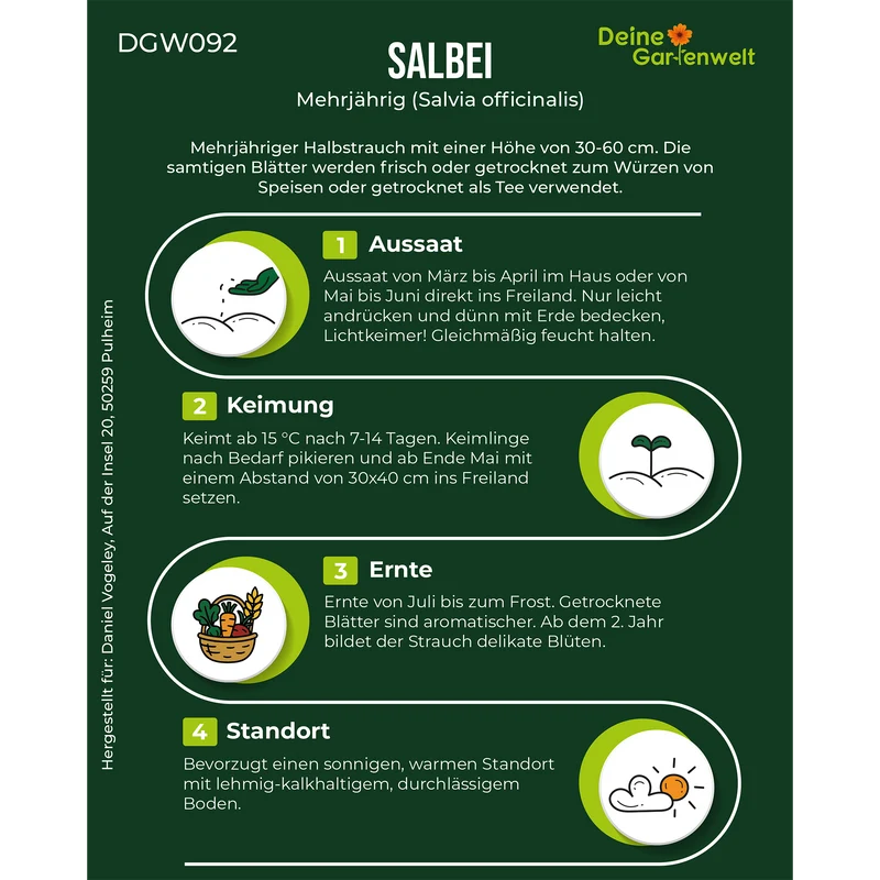 Salbei Saatgut