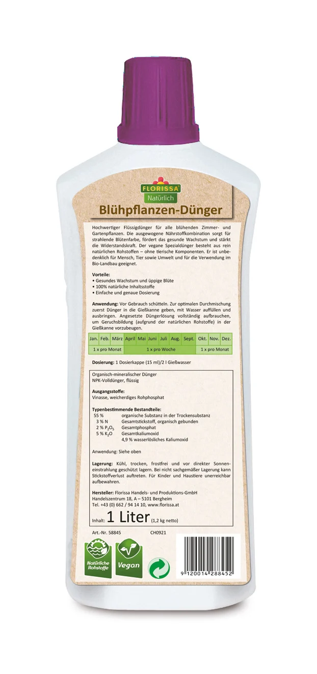 Blühpflanzendünger (1 l) | BIO Dünger von Florissa