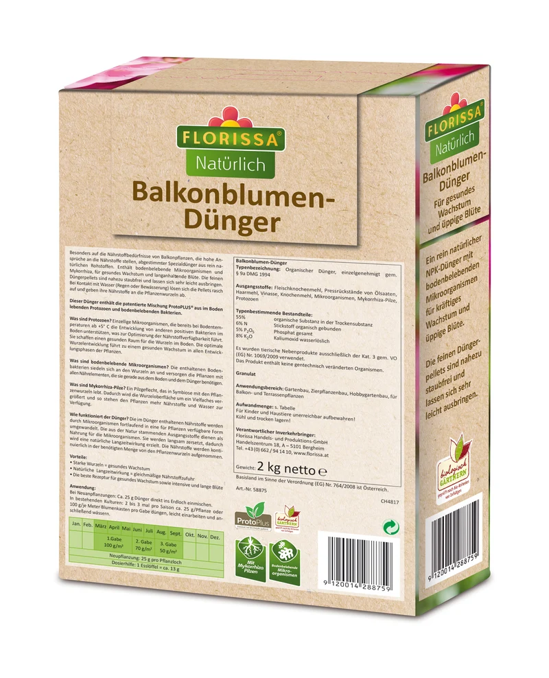 Balkonblumen-Dünger ProtoPlus (2 kg) | Dünger von Florissa