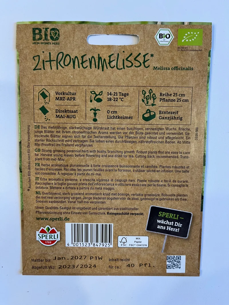 Bio-Zitronenmelisse