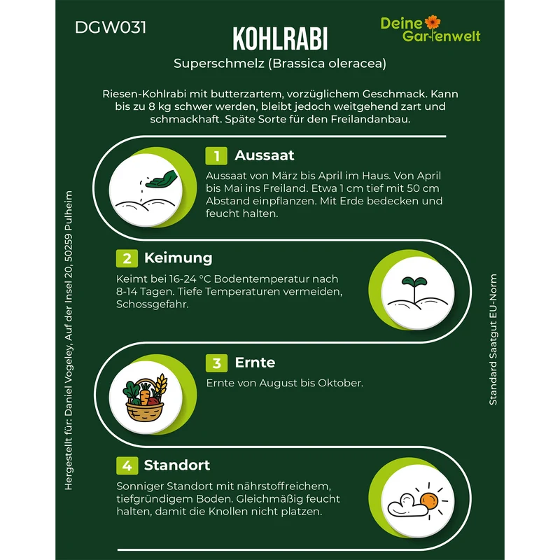 Kohlrabi Superschmelz Saatgut