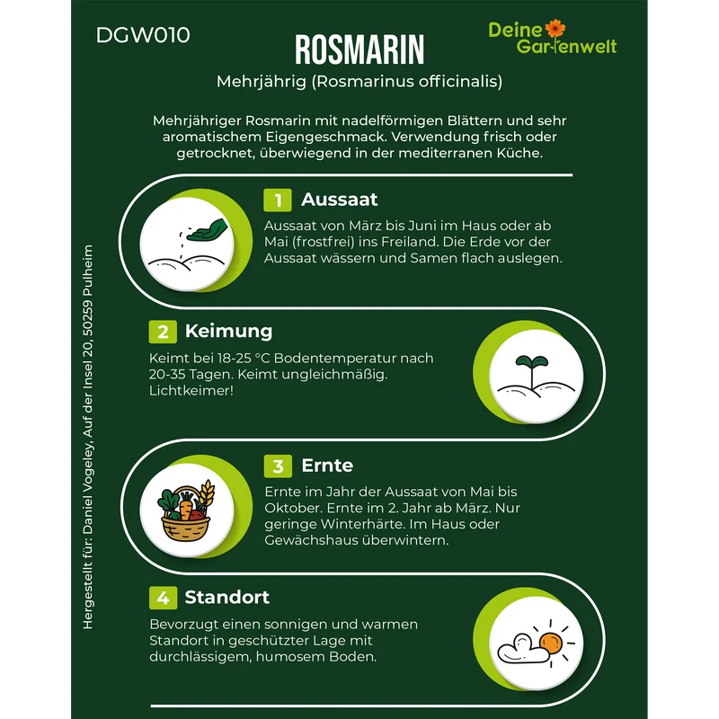 Rosmarin Saatgut