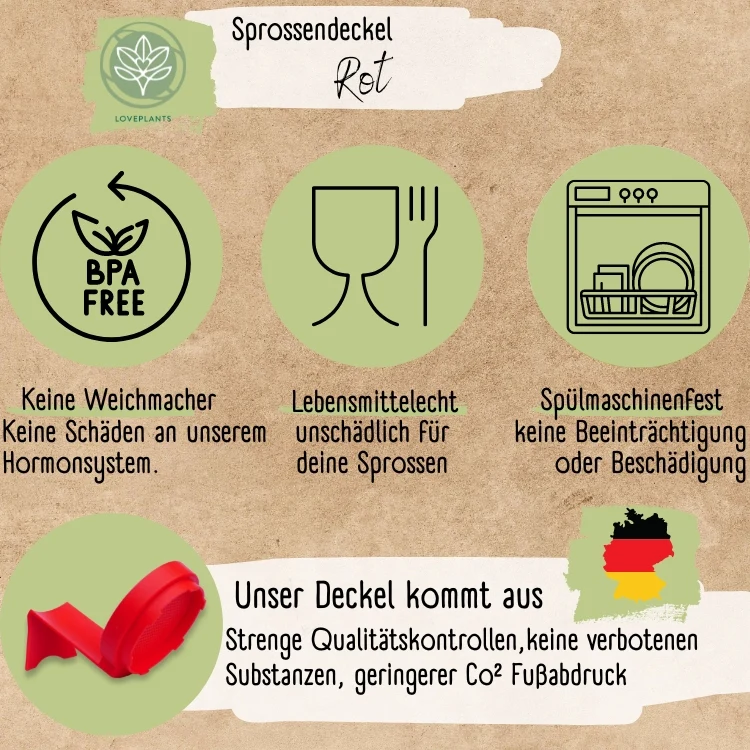 Sprossendeckel rot