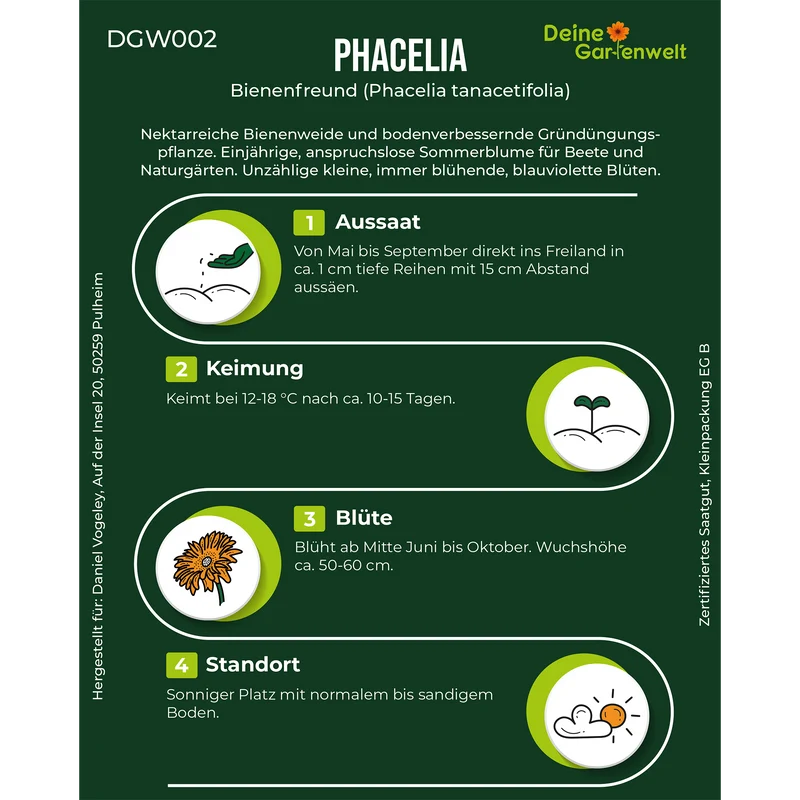 Phacelia Bienenfreund Saatgut