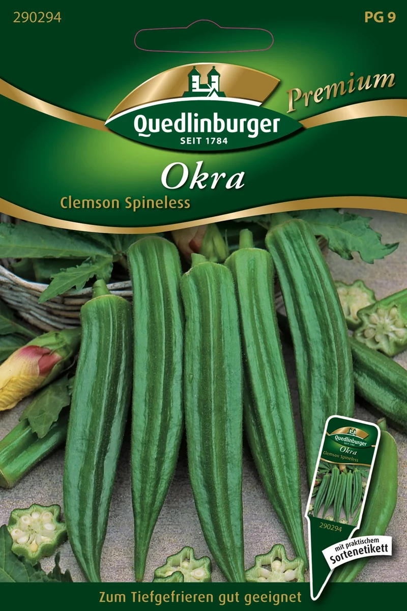 Okra Clemson Spineless Saatgut