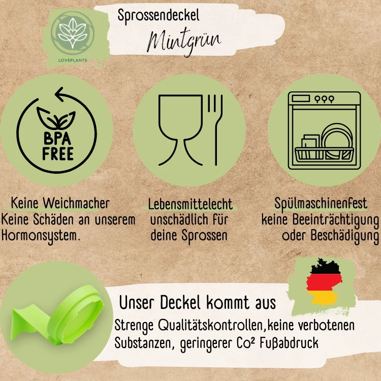 Sprossendeckel mintgrün