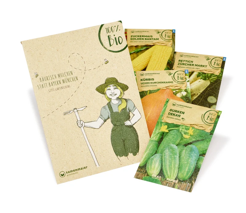 Bauerngarten Set Gitti Gartenschlau | BIO Gemüsesamen-Sets von Samen Maier [MHD 12/2023]