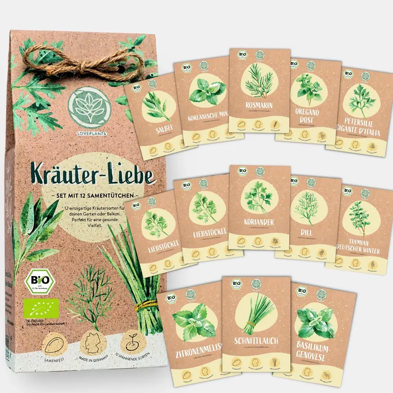 Dein 12 Bio Kräutersamen Set