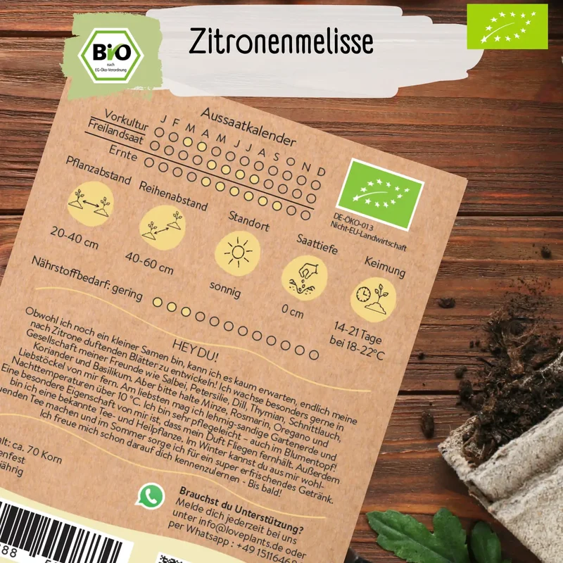 Bio Zitronenmelisse Samen