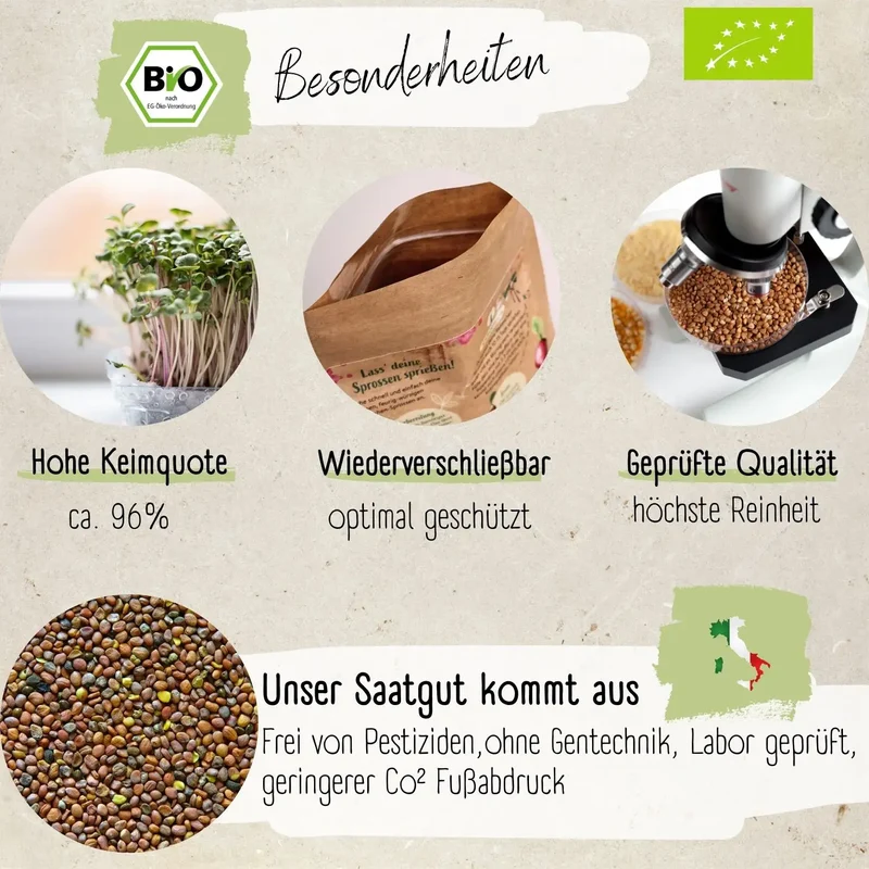 Bio Radies Sprossen Samen 200g
