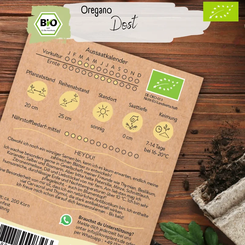 Bio Oregano Samen