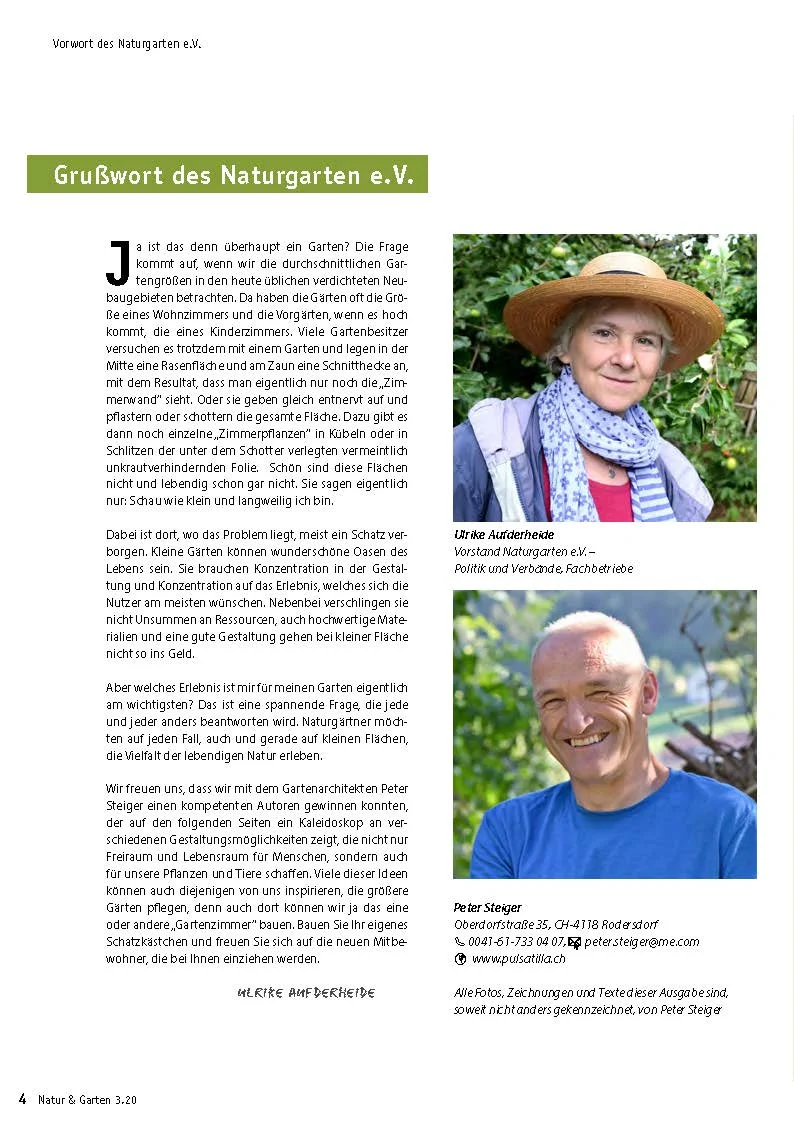 Naturnahe kleine Gärten