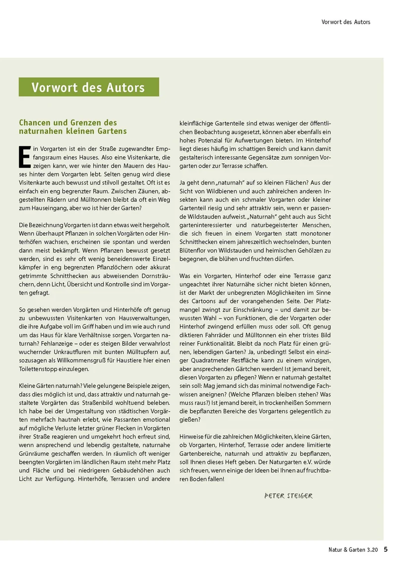 Naturnahe kleine Gärten