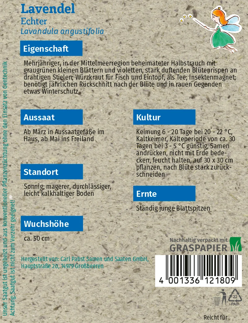 Lavendel Echter Saatgut