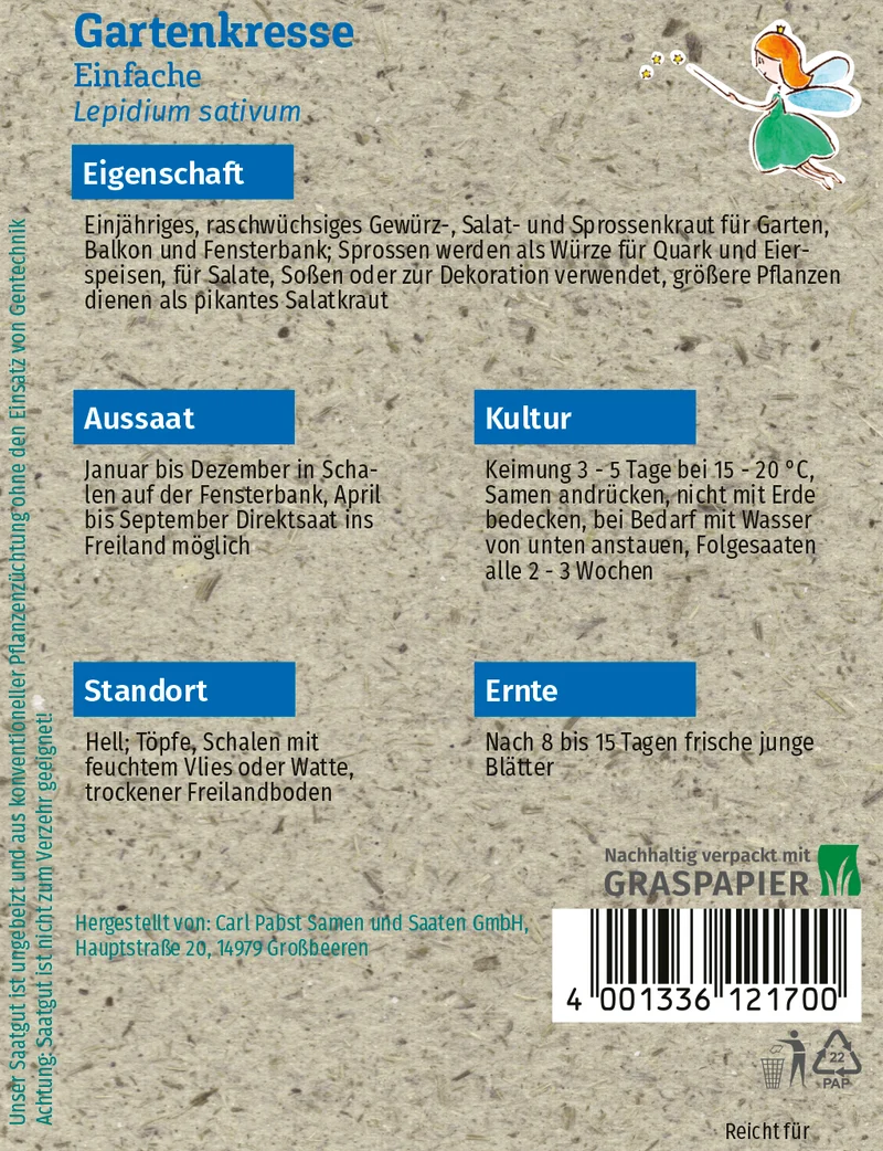 Gartenkresse Einfache Saatgut