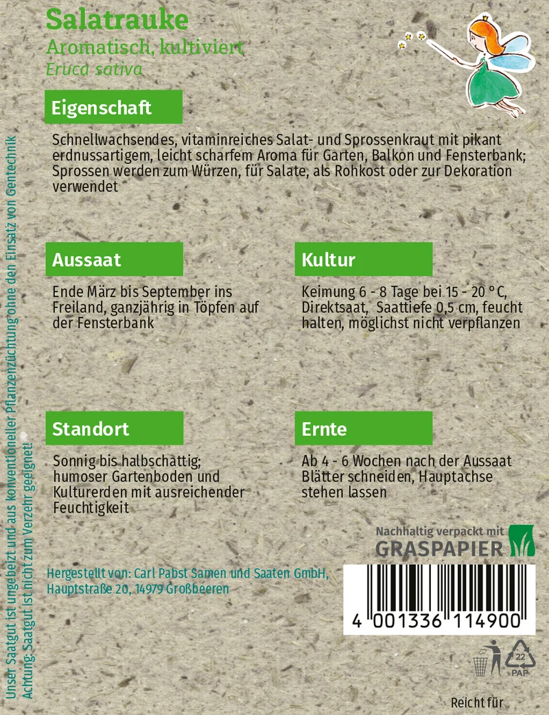 Salatrauke Aromatisch kultiviert Saatgut