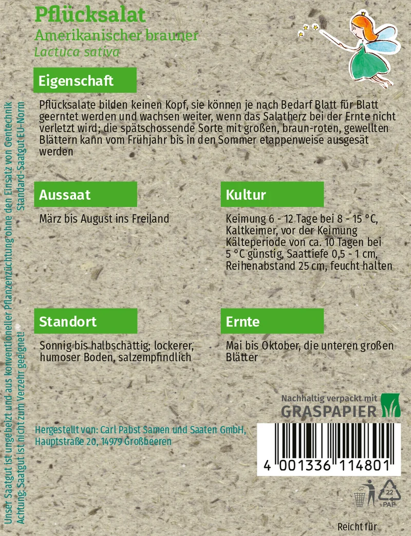 Pflücksalat Amerikanischer Brauner Saatgut