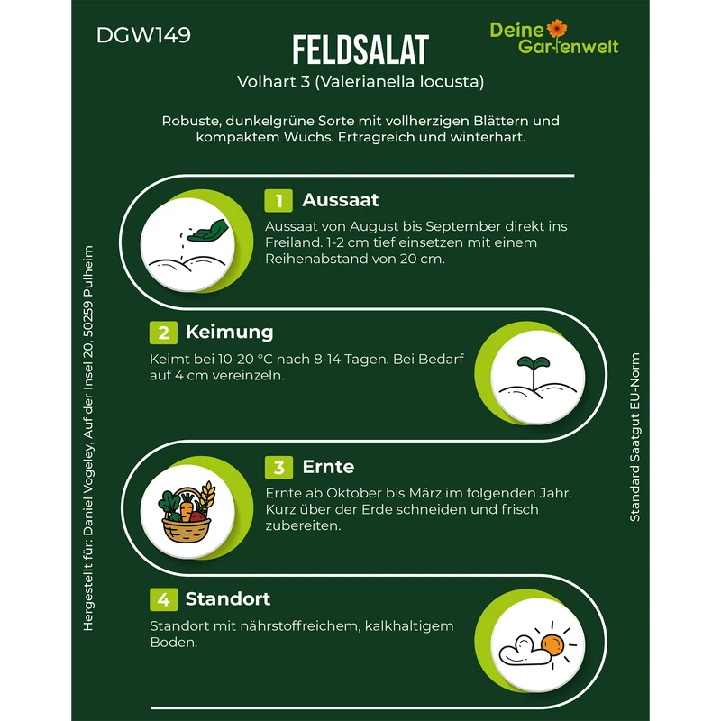 Feldsalat Volhart 3 Saatgut