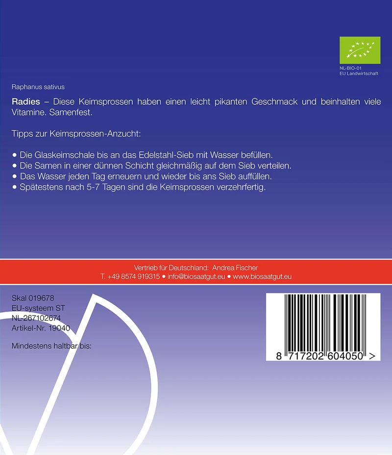 Radies Keimsprossen | BIO Keimsprossen von De Bolster [MHD 12/2023]
