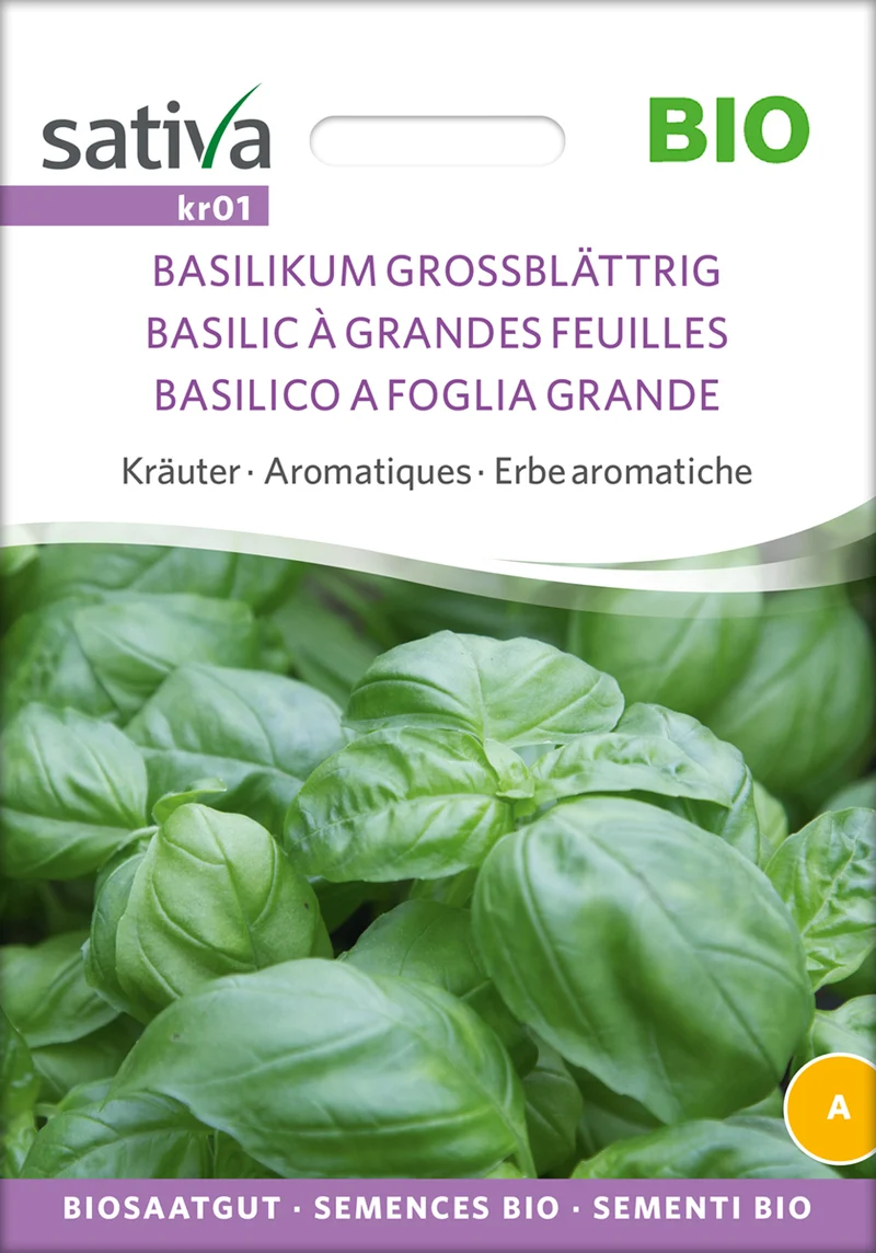 Basilikum Genovese | BIO Basilikumsamen von Sativa Rheinau [MHD 12/2025]