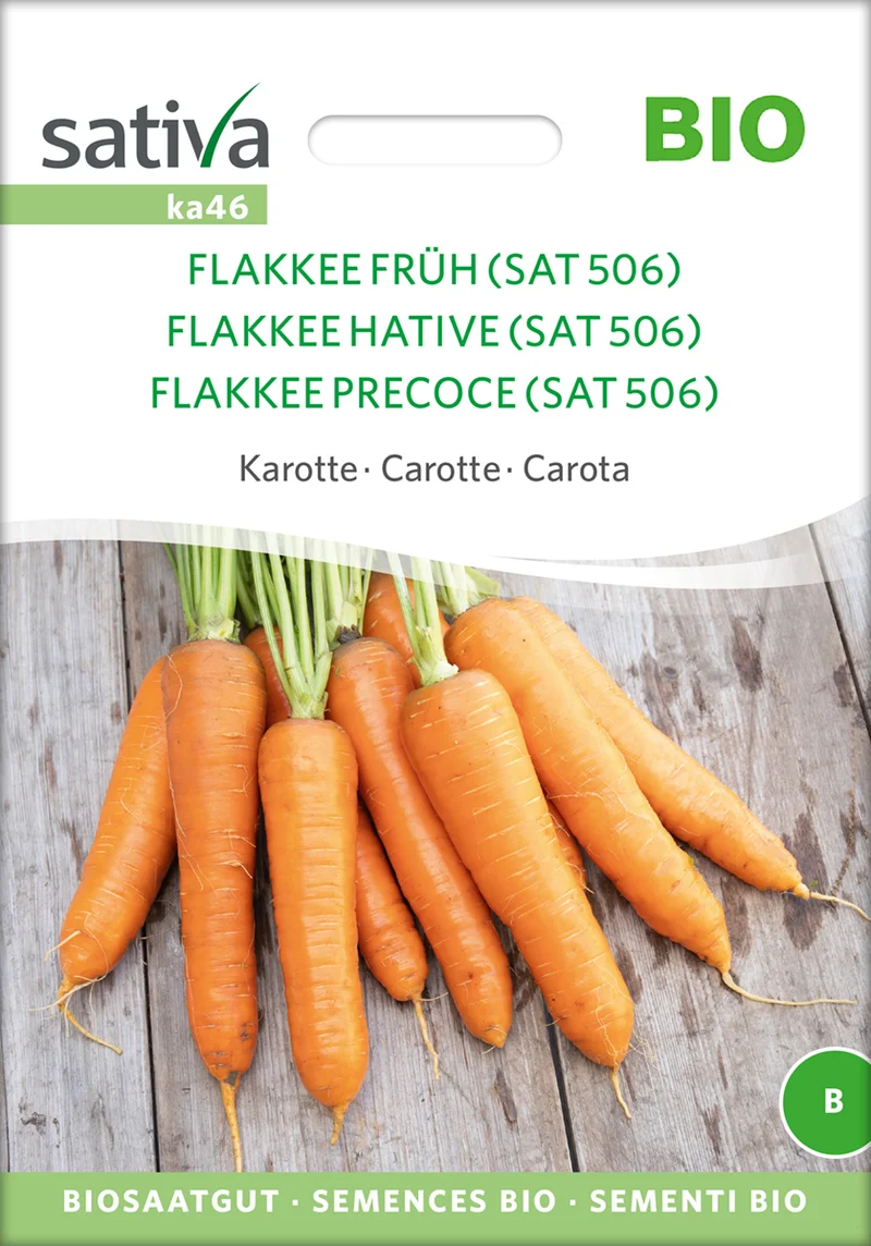 Karotte Flakke früh | BIO Möhrensamen von Sativa Rheinau [MHD 12/2025]