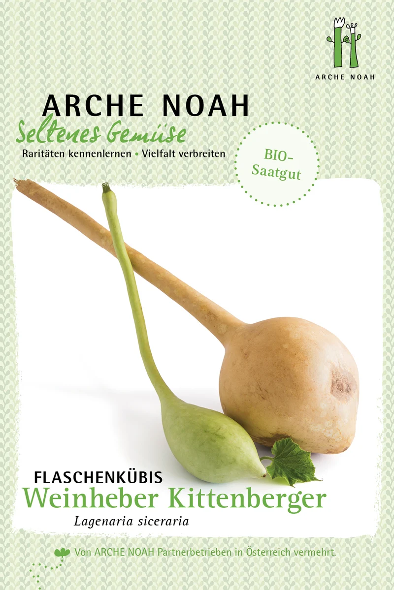 Flaschenkürbis Weinheber Kittenberger | BIO Flaschenkürbissamen von Arche Noah [MHD 12/2026]
