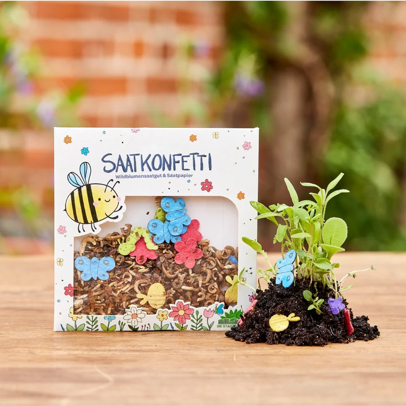 Buntes Saatgutkonfetti