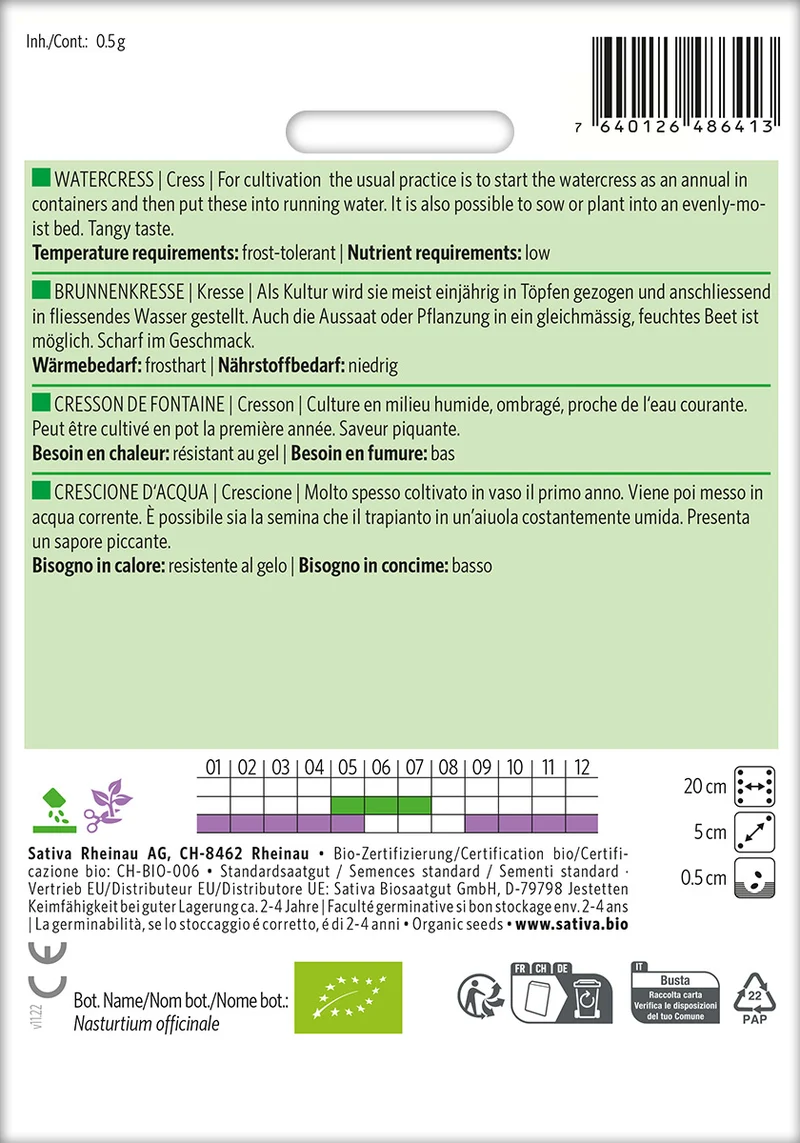 BIO Saatgut Brunnenkresse