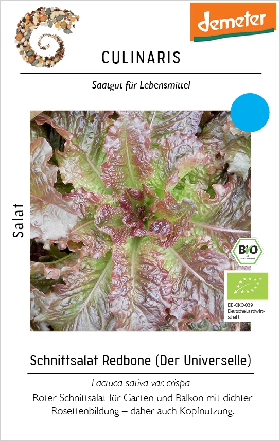 Schnittsalat Redbone | BIO Schnittsalatsamen von Culinaris [MHD 06/2024]