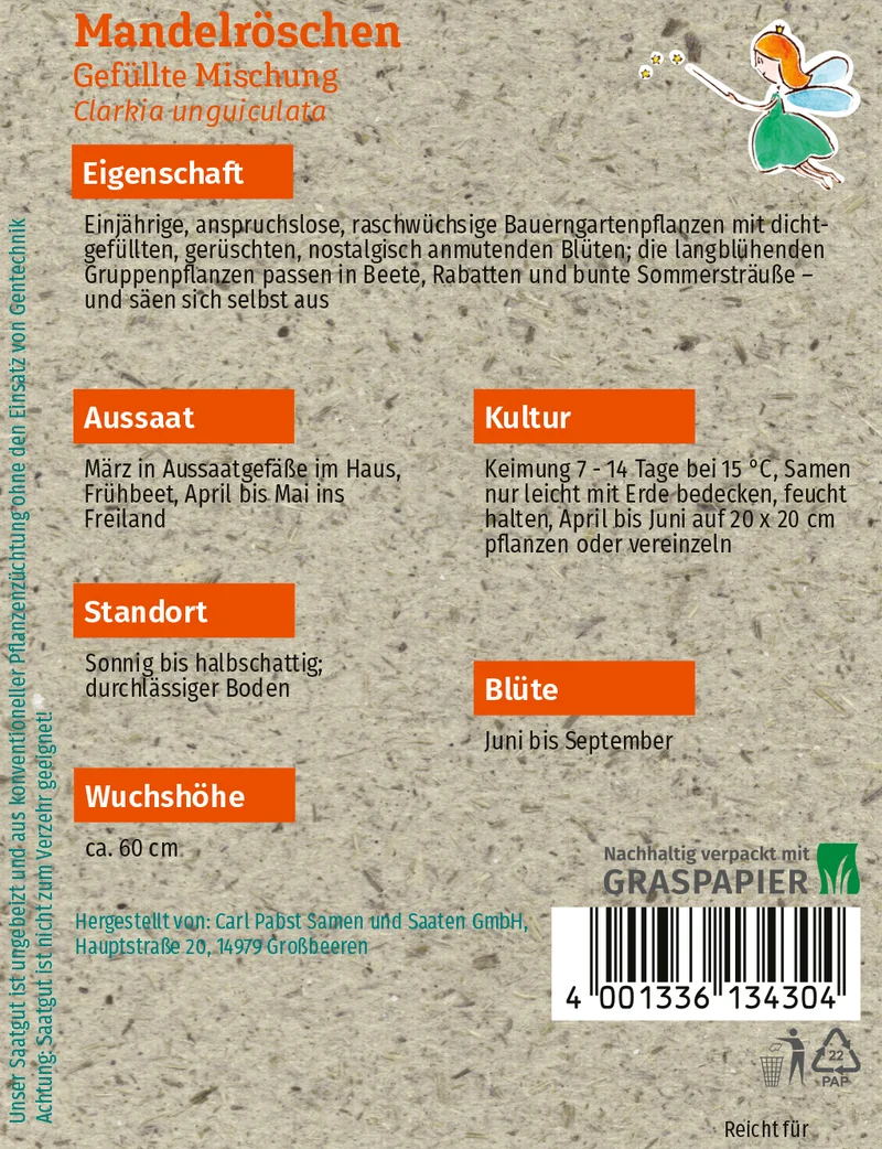 Mandelröschen Gefüllte Mischung Saatgut