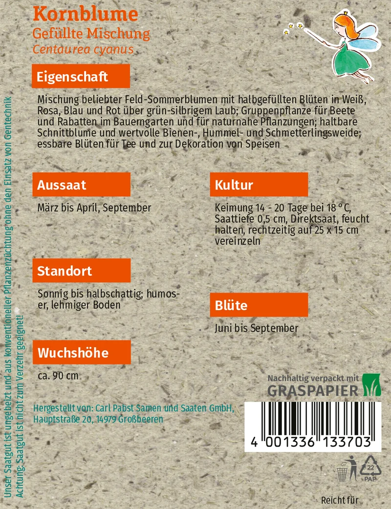 Kornblume Gefüllte Mischung Saatgut