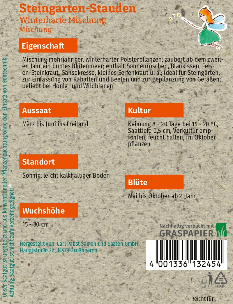 Steingarten Stauden Winterharte Mischung Saatgut