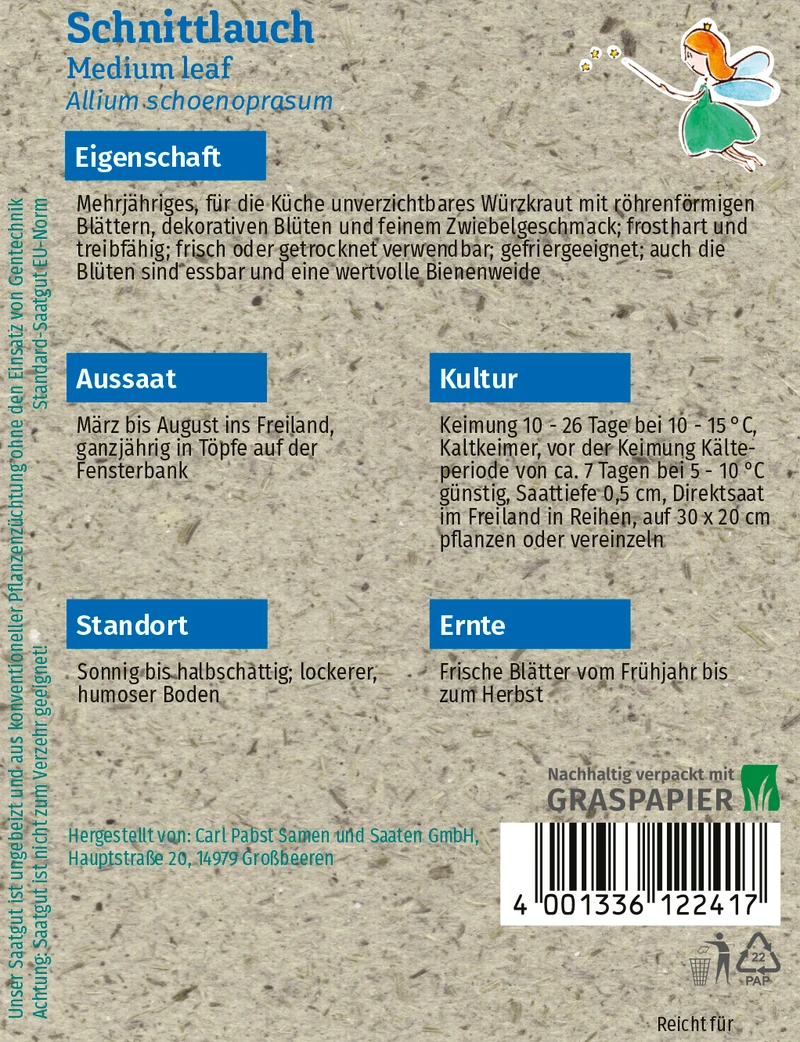 Schnittlauch Medium Leaf Saatgut