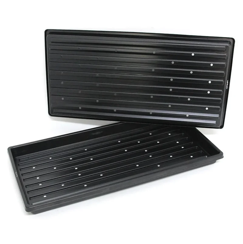 1020 Microgreens Growing Trays WITH Holes 10" x 20" (Shallow - With Holes)