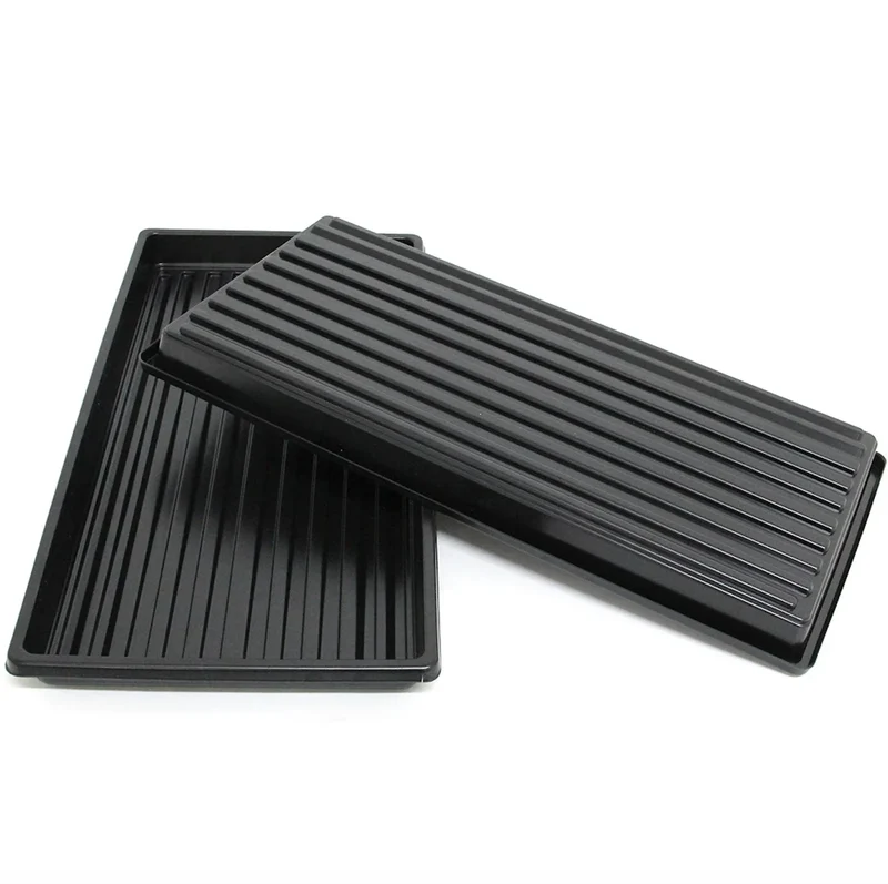 1020 Microgreens Growing Trays WITHOUT Holes 10" x 20" (Shallow - Without Holes)