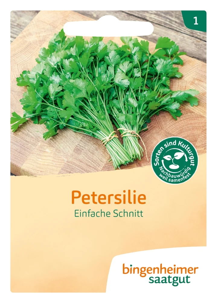BIO Saatgut Petersilie Einfache Schnitt, glatt