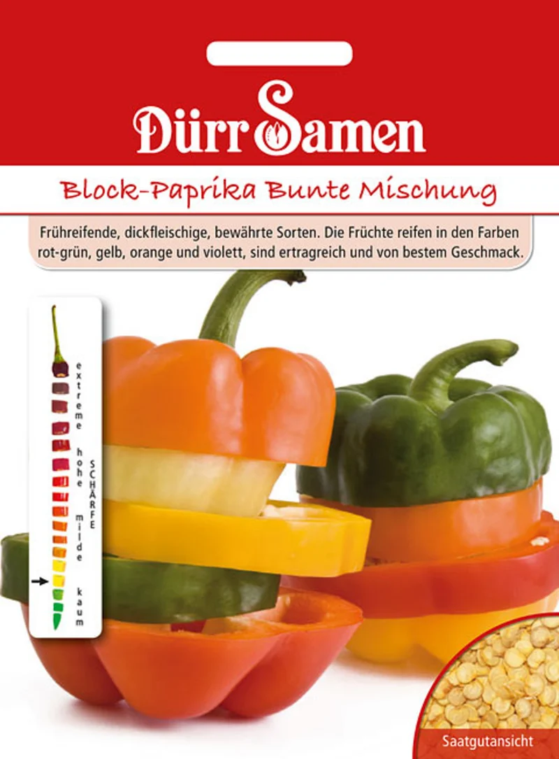 Blockpaprika Bunte Mischung Saatgut