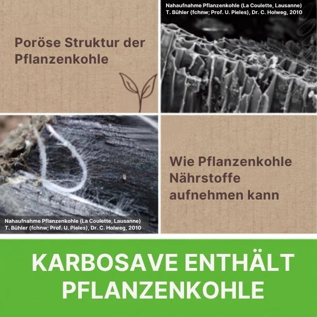 EM-aktivierte Pflanzenkohle - Karbosave (fein gemahlen)