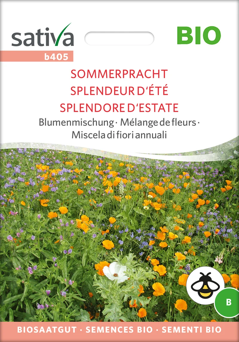 Blumenmischung Sommerpracht | BIO Blumenmischung von Sativa Rheinau [MHD 12/2025]